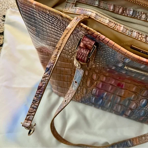 Brahmin Multicolor Croc-Embossed Tote - Picture 12 of 16